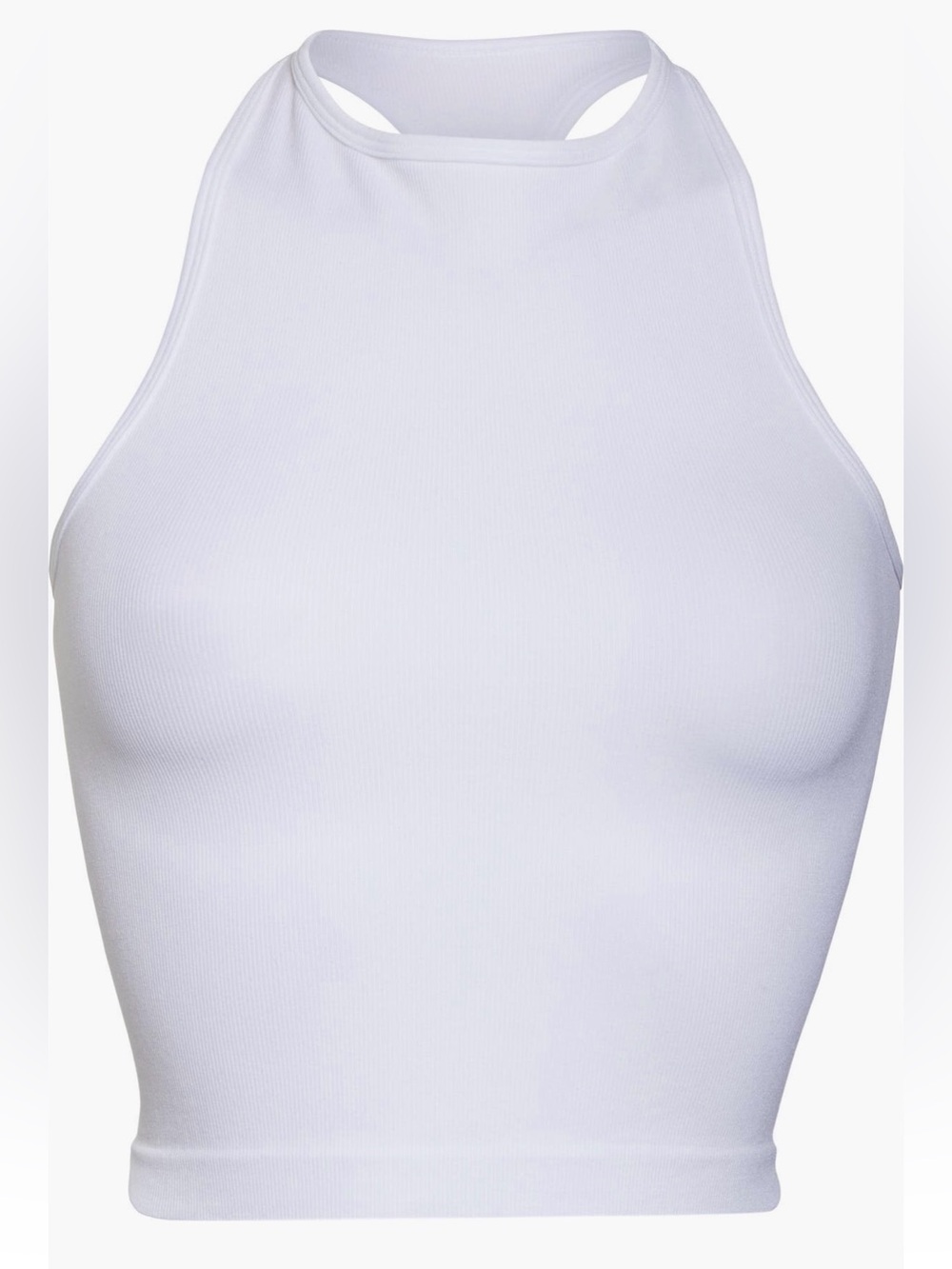 TWO Free People Ribbed High-Neck Crop Tank